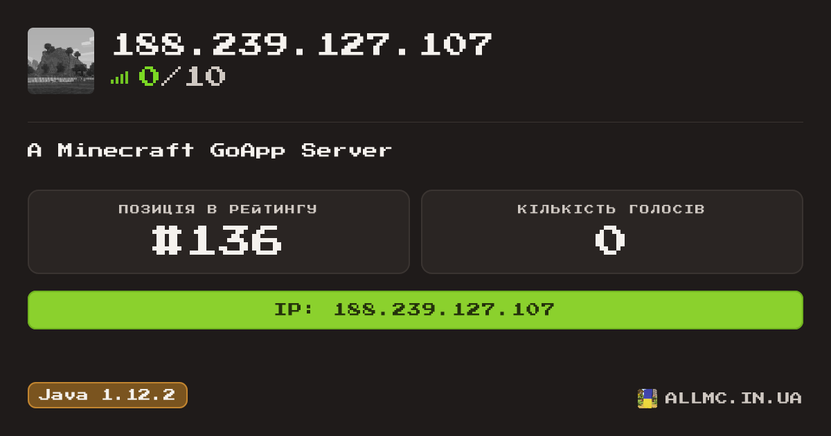 Віджет сервера 188.239.127.107