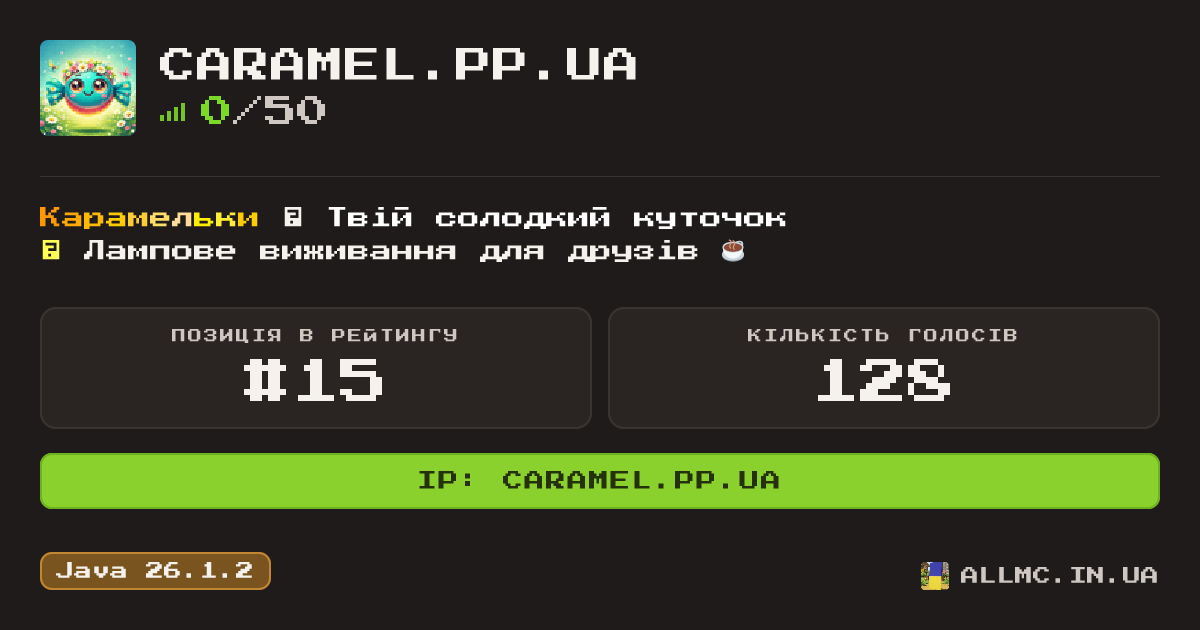 Віджет сервера caramel.pp.ua