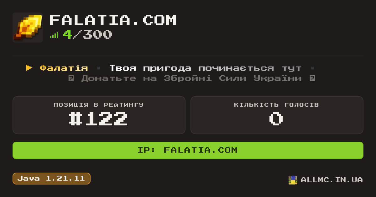 Віджет сервера falatia.com