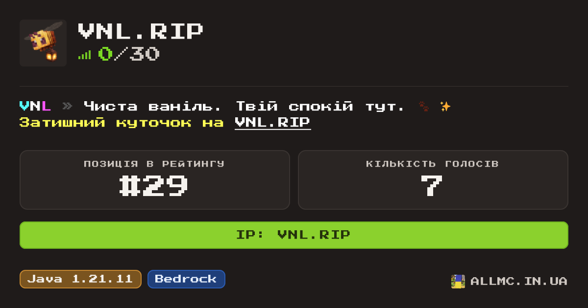 Віджет сервера vnl.rip